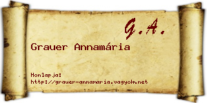 Grauer Annamária névjegykártya